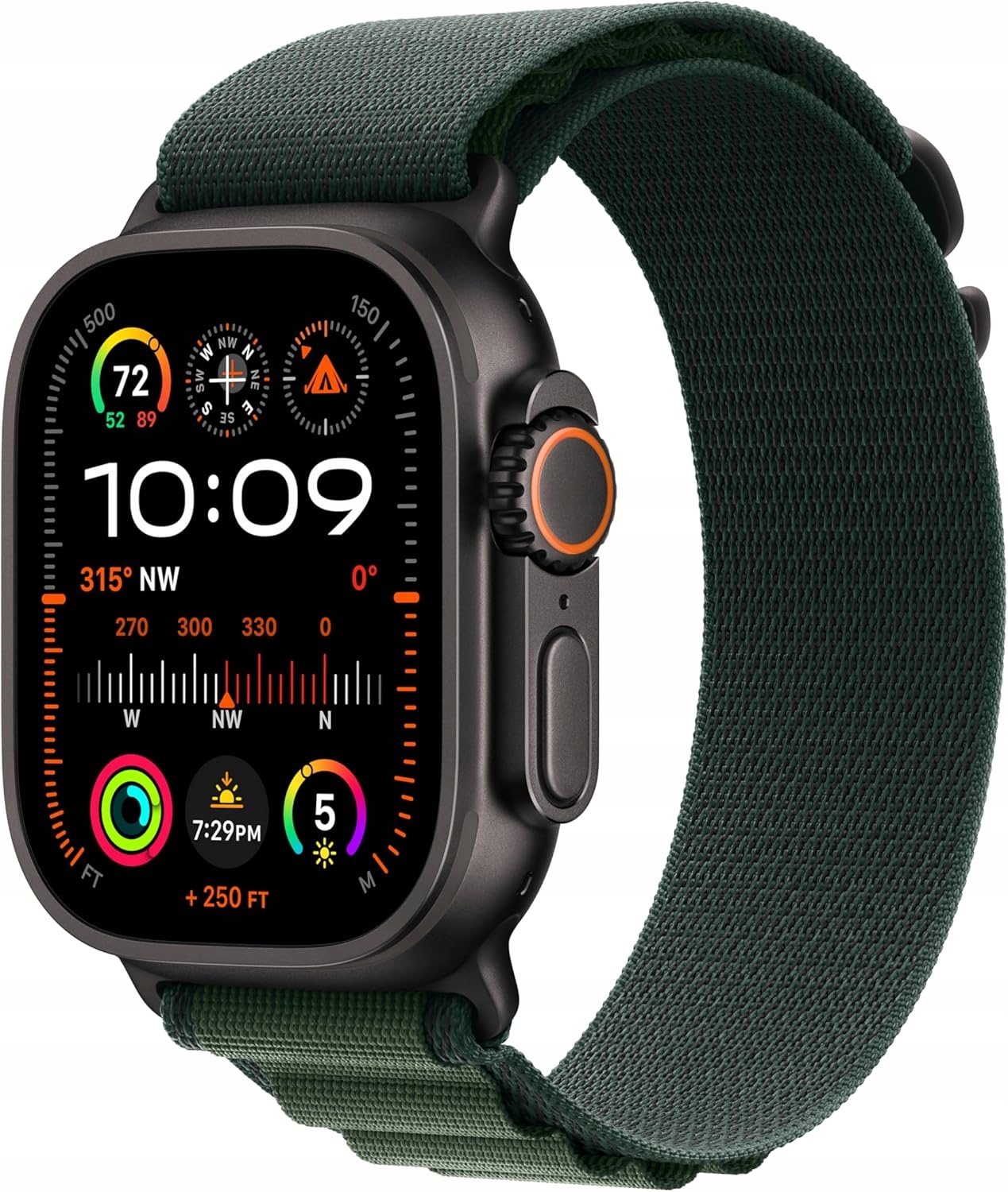 thumb Smartwatch Apple Watch Ultra 2 czarny z paskiem ciemnozielonym M |OUTLET (Powystawowy)