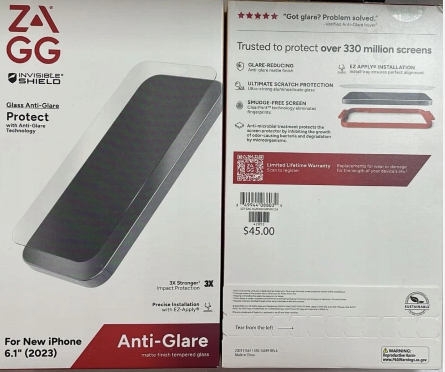 thumb Szkło hartowane Zagg Invisible Shield do iPhone 15
