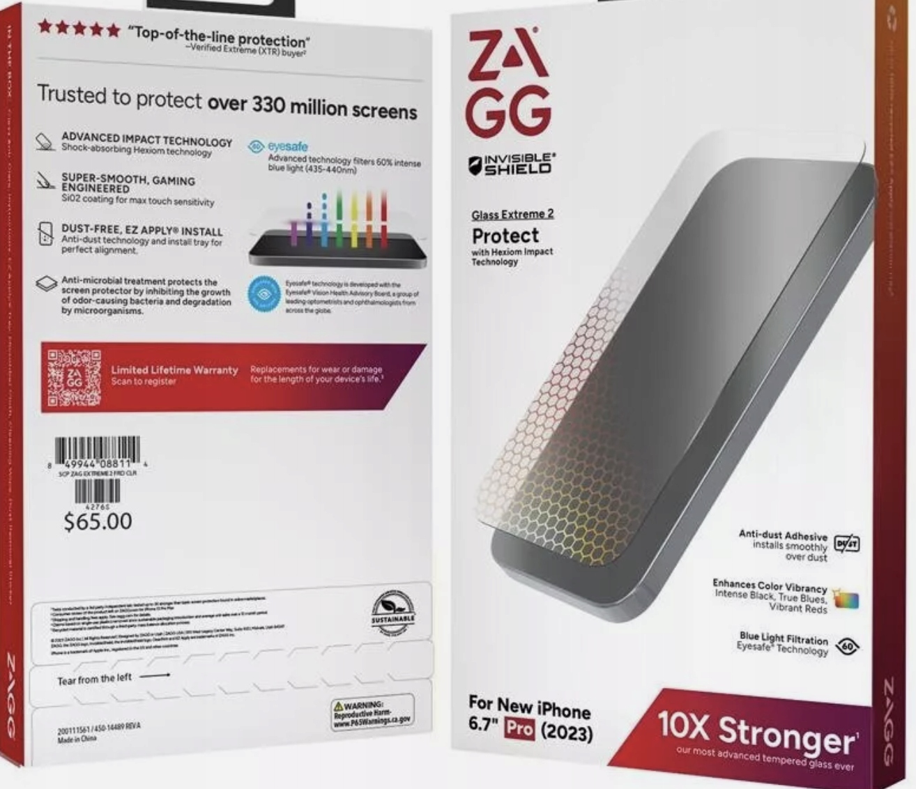 thumb Szkło hartowane Zagg Invisible Shield do iPhone 15 Pro Max