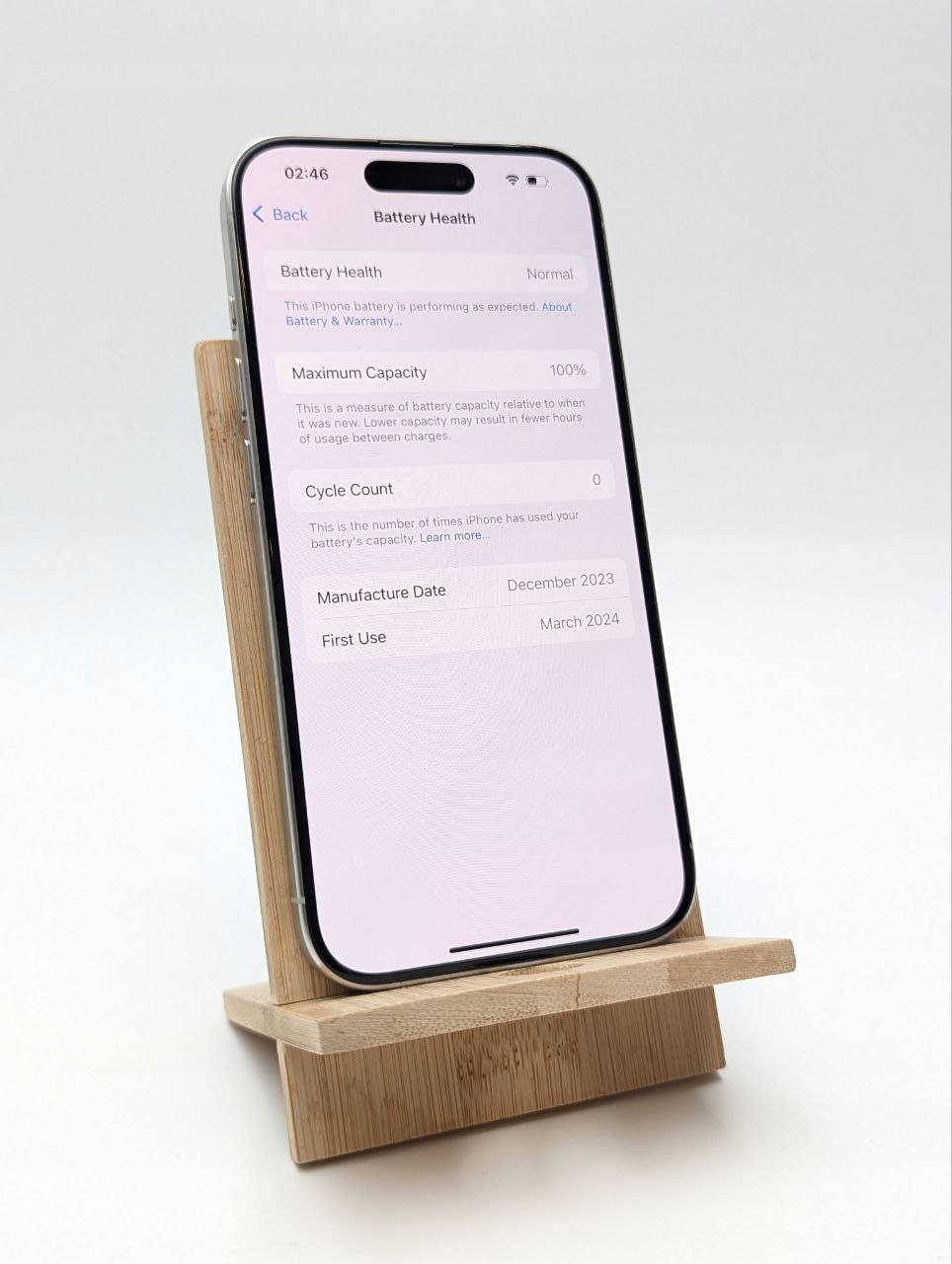 thumb Smartfon Apple iPhone 15 Pro 8 GB / 128 GB 5G biały |eSim|bateria 100% (Powystawowy)