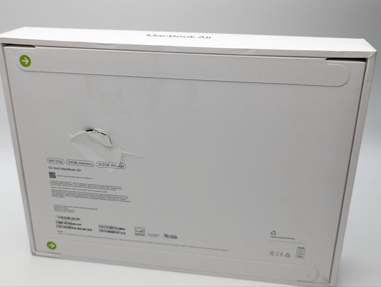 thumb Laptop Apple MacBook Air 13 M4 Apple M 24GB / 512 GB Północ (2025) (Nowy z defektem)