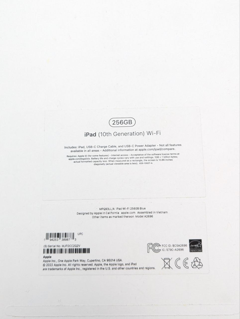 thumb Tablet Apple iPad (10th Gen) 10,9" 4 GB / 256 GB Wi-Fi Niebieski|OUTLET (Po zwrocie)