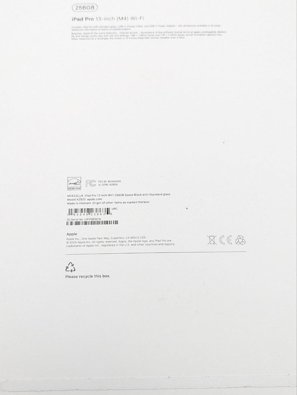 thumb Tablet Apple iPad Pro 13" M4 8 GB / 256 GB Czarny WI-FI|OUTLET (Po zwrocie)