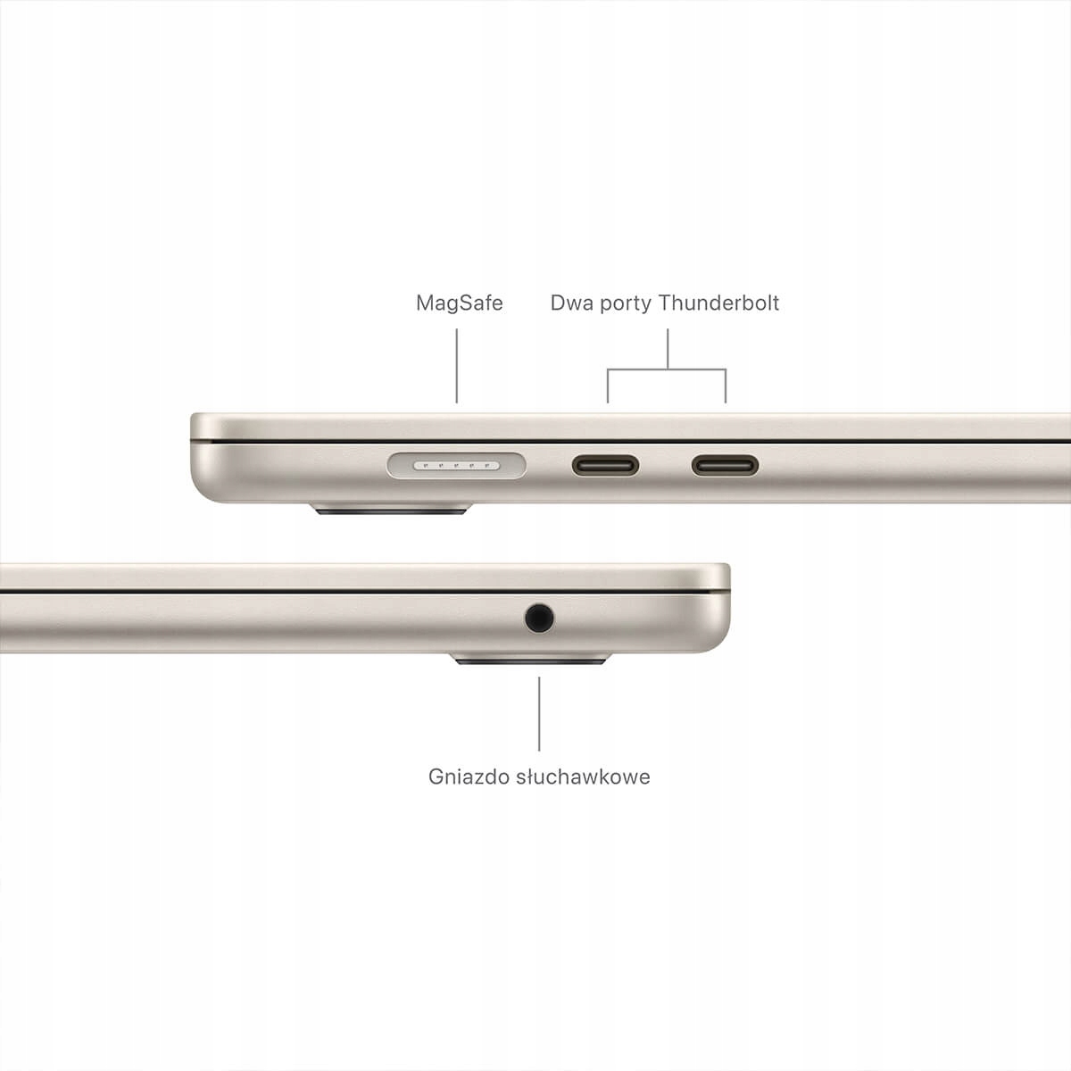 thumb Apple MacBook Air 15,3" M3 16GB / 256GB Księżycowa Poświata