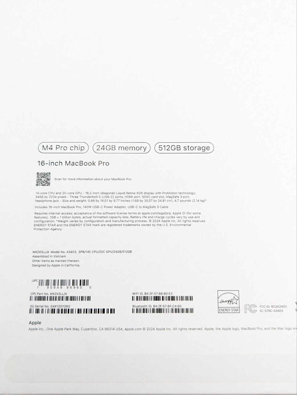 thumb Apple MacBook Pro 16,2" M4 Pro 24/512 Gwiezdna czerń (Powystawowy)