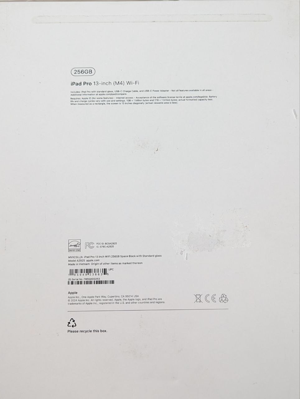 thumb Apple iPad Pro 13" M4 256 GB Czarny WI-FI (Powystawowy)