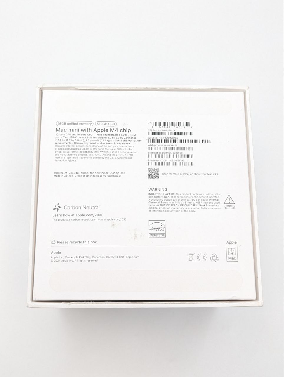 thumb Apple Mac mini M4 16GB / 512GB Srebrny (Powystawowy)