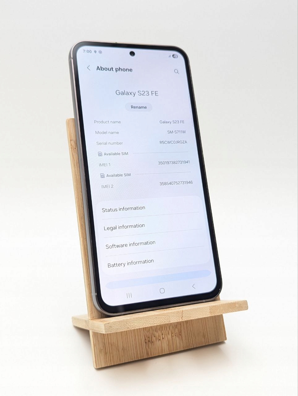 thumb Samsung Galaxy S23 FE 128 GB szary (Powystawowy)