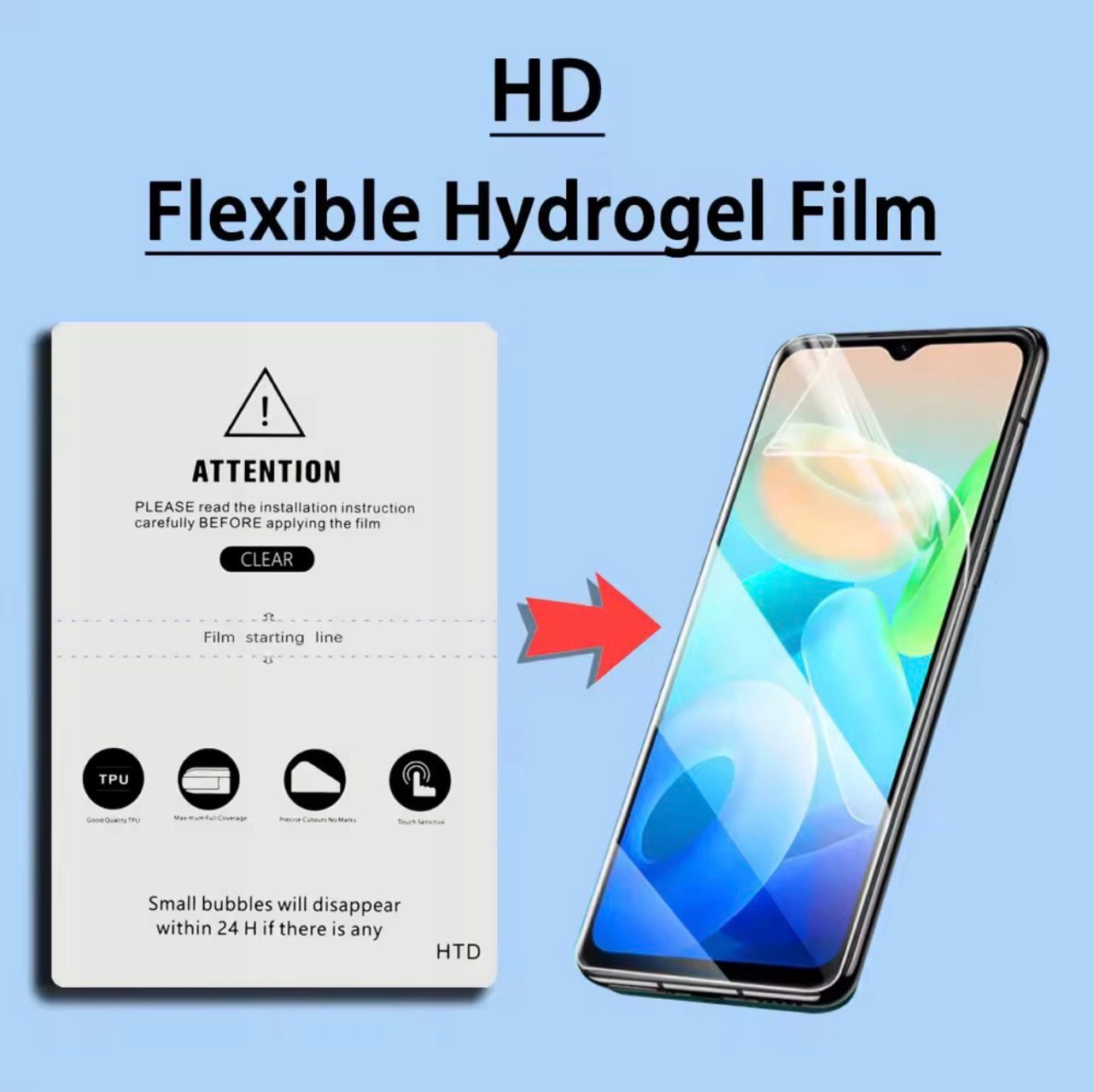 thumb Montaż folii hybrydowej na przód i tył telefonu na iPhone Samsung Pixel