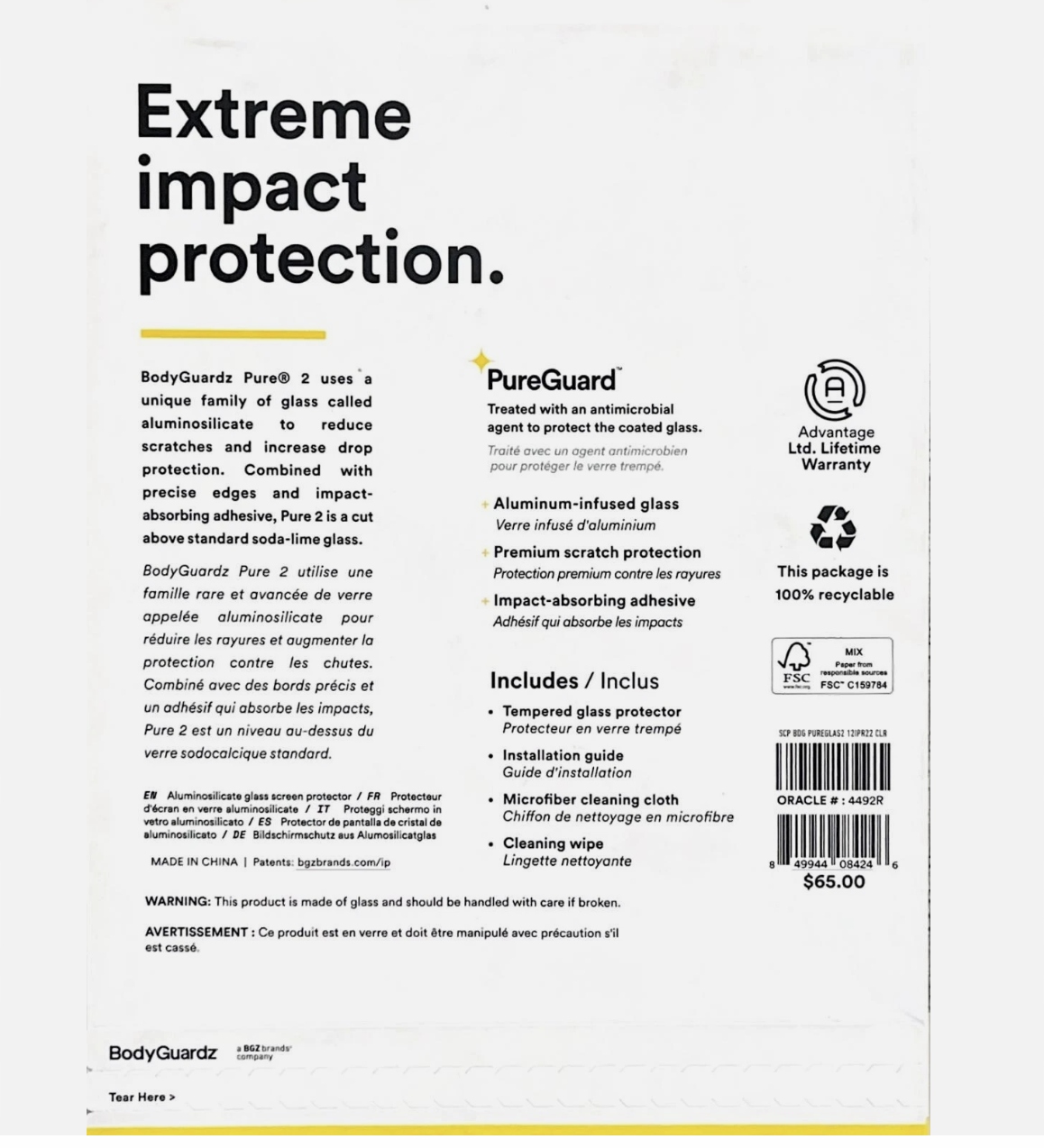 thumb Szkło hartowane BodyGuardz Pure 2 do iPad Pro 12.9'' (2018-2022)