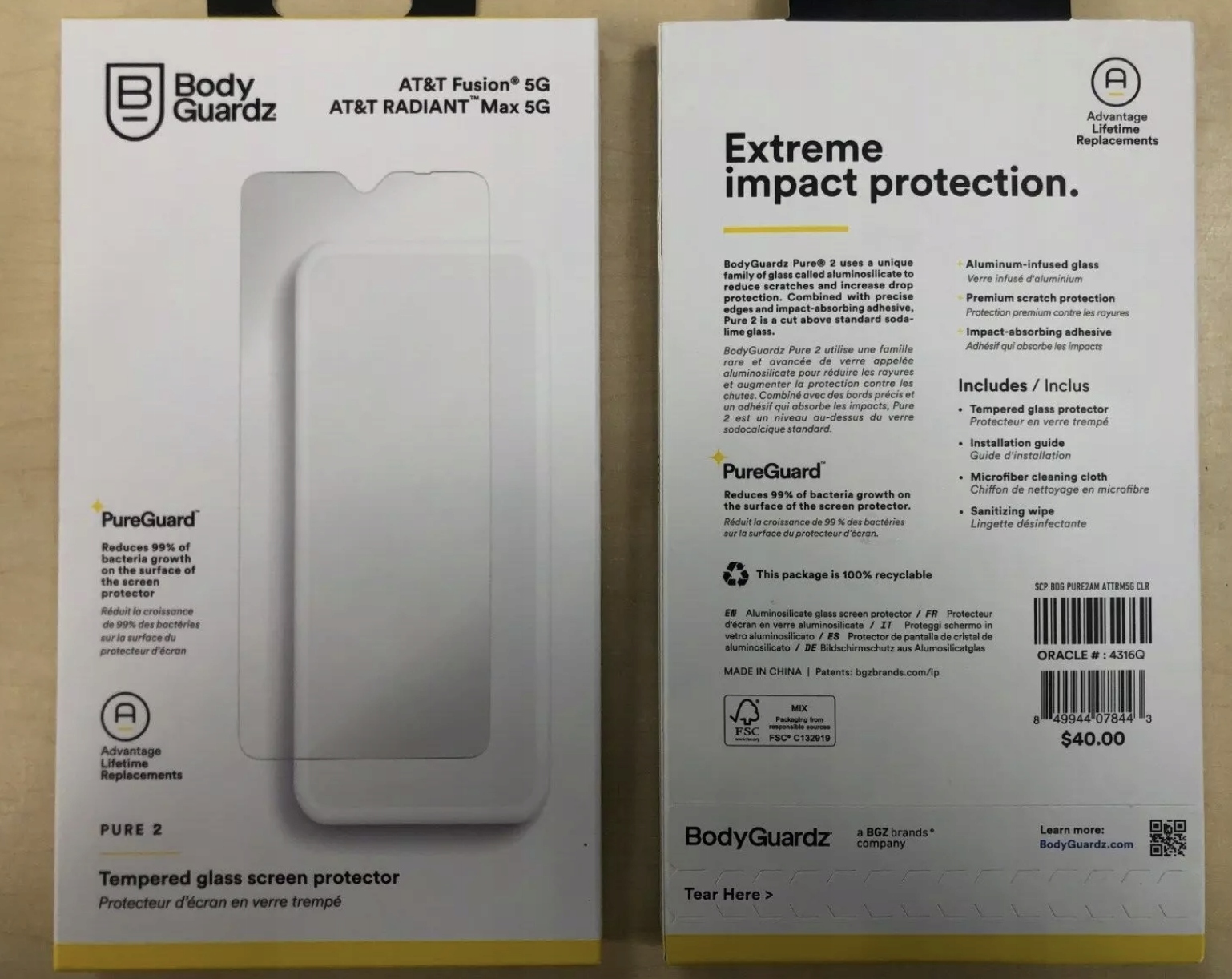 thumb Szkło hartowane BodyGuardz Pure 2 do AT&T RADIANT Max 5G