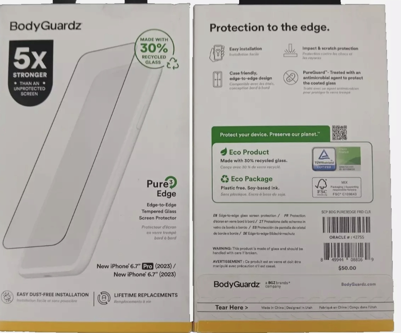 thumb Szkło hartowane BodyGuardz Pure 3 Edge do iPhone 16 Plus/15 ProMax/15 Plus