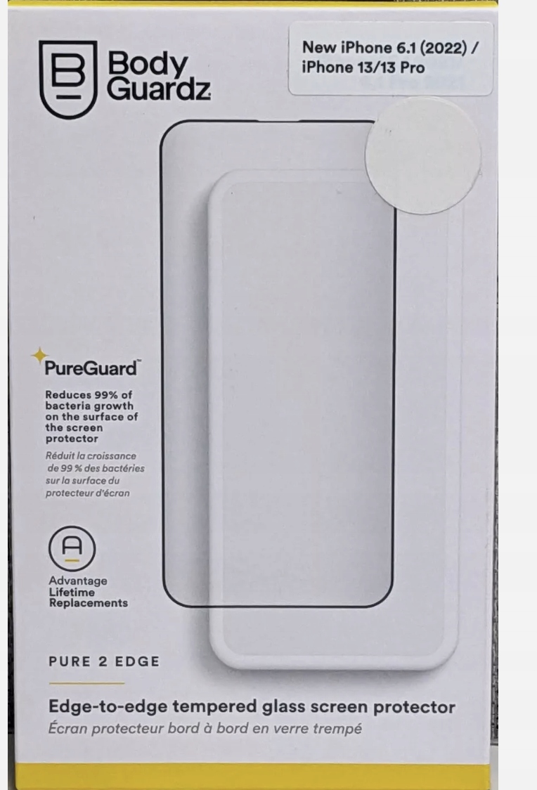 thumb Szkło hartowane BodyGuardz Pure 2 Edge do iPhone 14 / 13 / 13 Pro