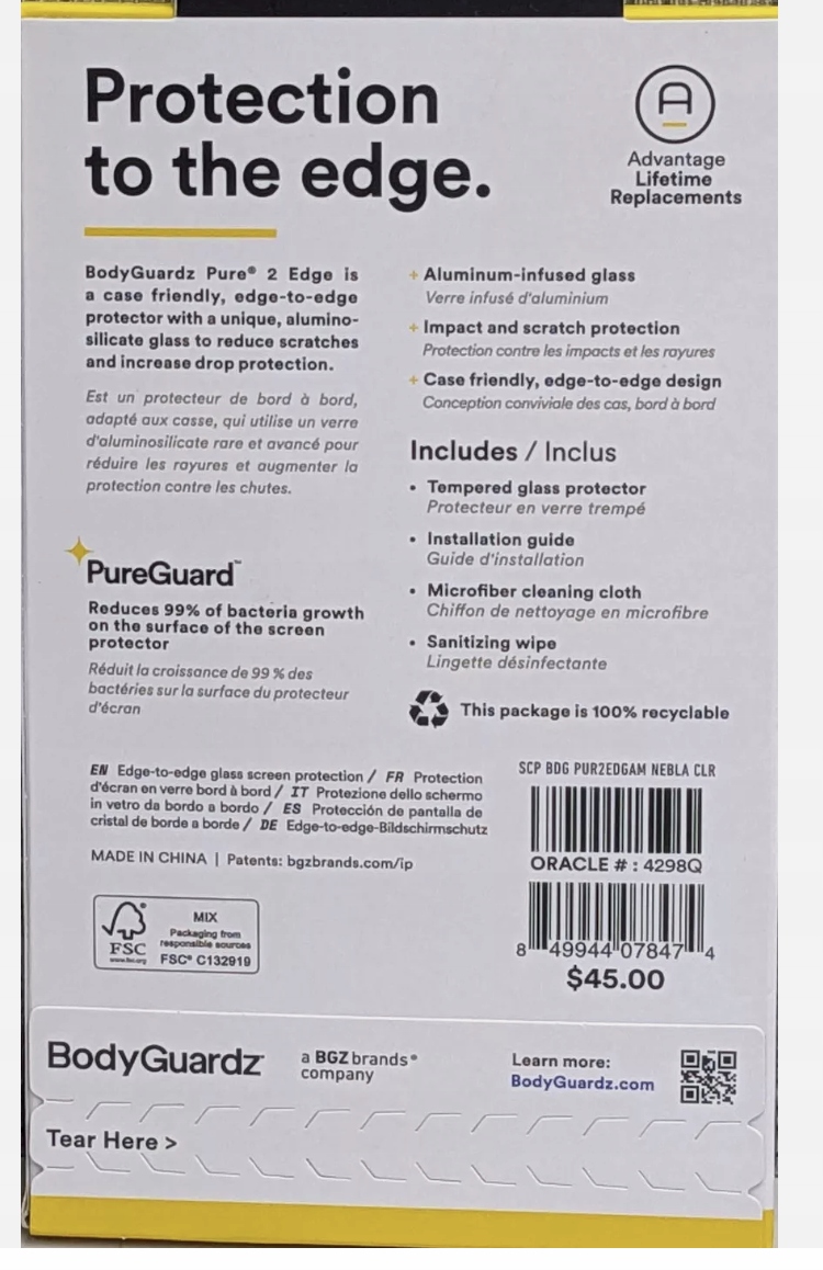 thumb Szkło hartowane BodyGuardz Pure 2 Edge do iPhone 14 / 13 / 13 Pro