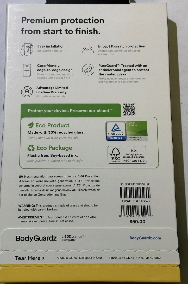 thumb Szkło hartowane BodyGuardz Pure 3 do Samsung Galaxy S24 Plus