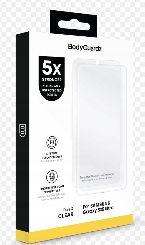 thumb Szkło hartowane BodyGuardz Pure 3 do Samsung Galaxy S25 Ultra