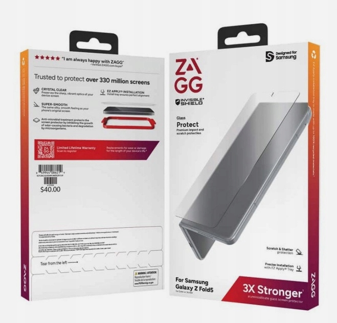 thumb Szkło hartowane Zagg Invisible Shield do Samsung Galaxy Z Fold5
