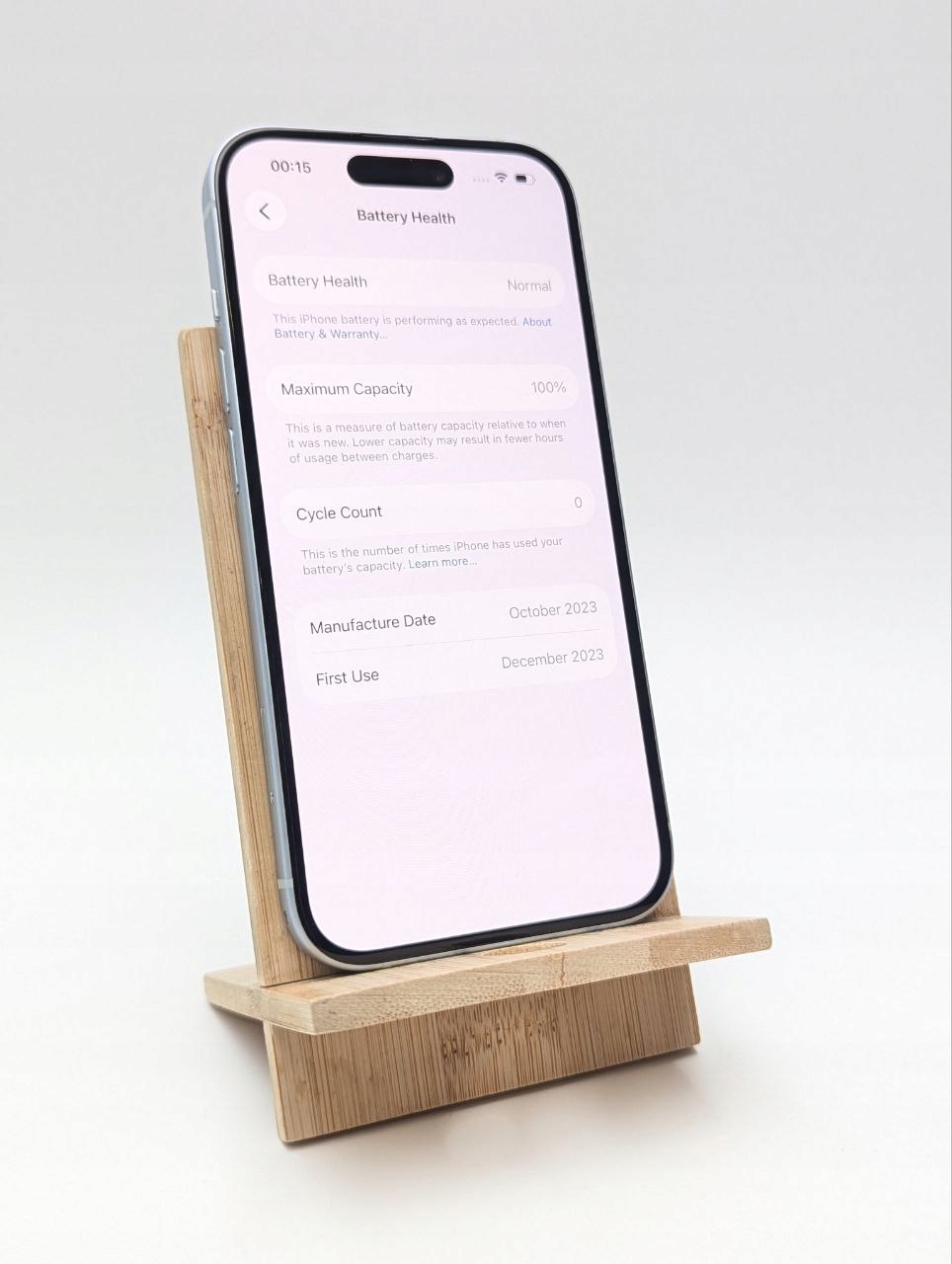 thumb Apple iPhone 15 128GB niebieski | bateria 100% (Powystawowy)