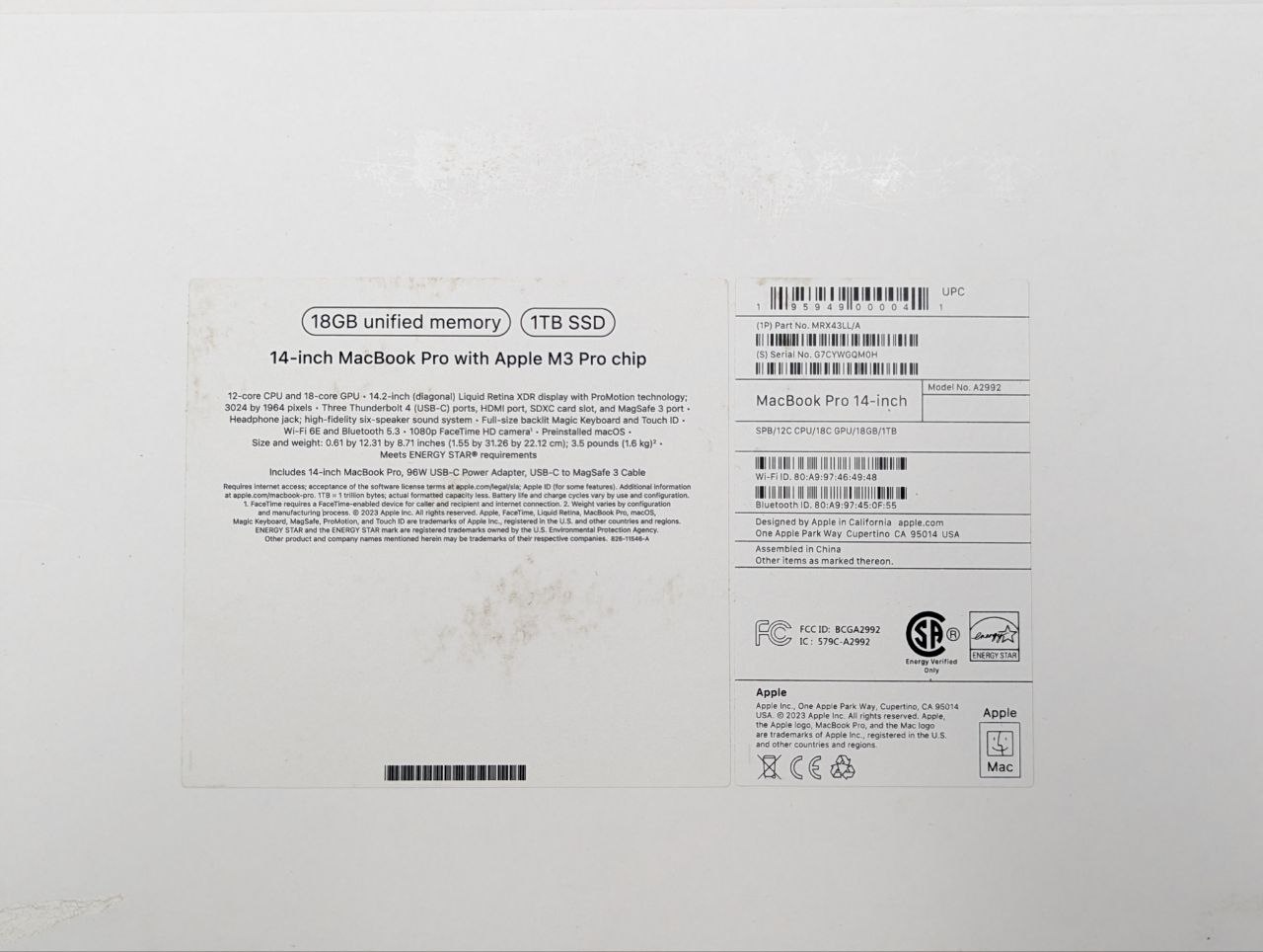 thumb Apple MacBook Pro 14,2" M3 Pro 18GB / 1TB Czarny (Powystawowy)