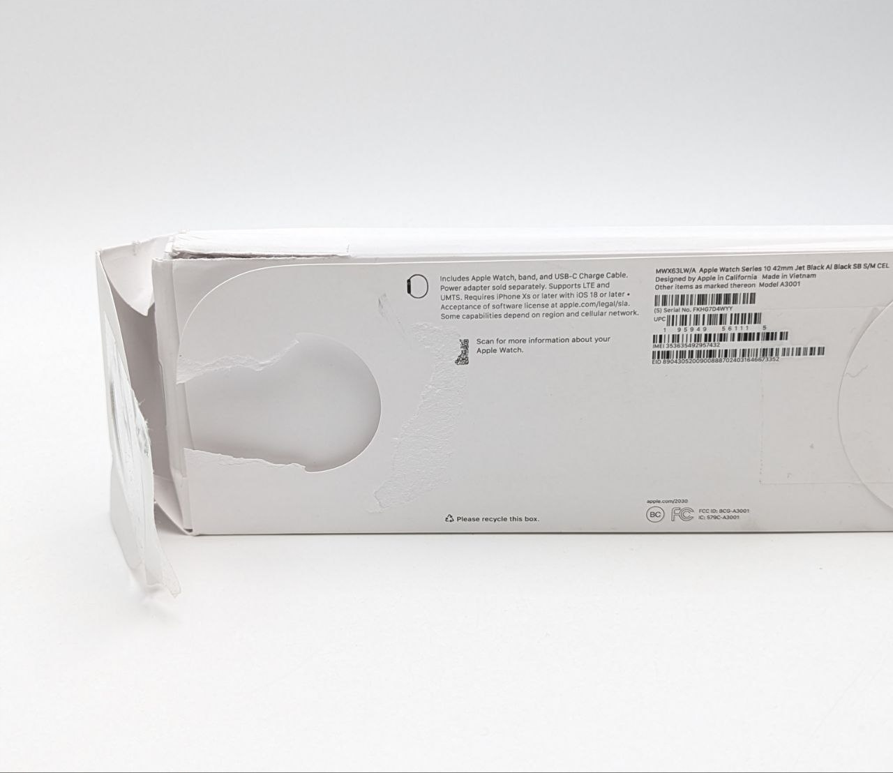 Smartwatch Apple Watch Series 10 GPS + Cellular 42 mm różowy z paskiem S/M (Nowy z defektem)