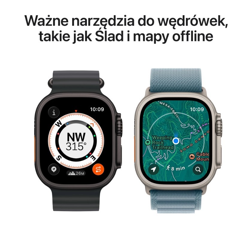 Apple Watch Ultra 3 Czarny z bransoletą mediolańską w kolorze czarnym - L