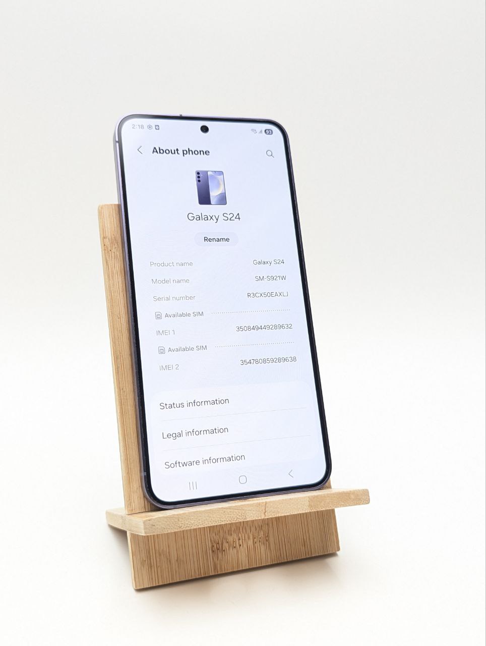 thumb Samsung Galaxy S24 128GB Fioletowy (Powystawowy)