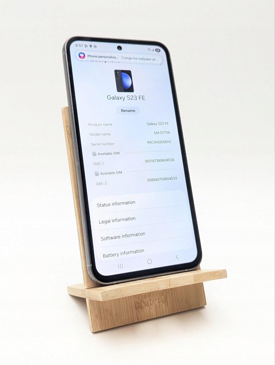 thumb Samsung Galaxy S23 FE 128 GB szary (Powystawowy)