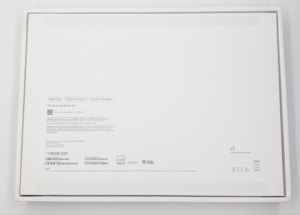 Apple MacBook Air 13,6" M4 16GB / 512GB Północ (Powystawowy)