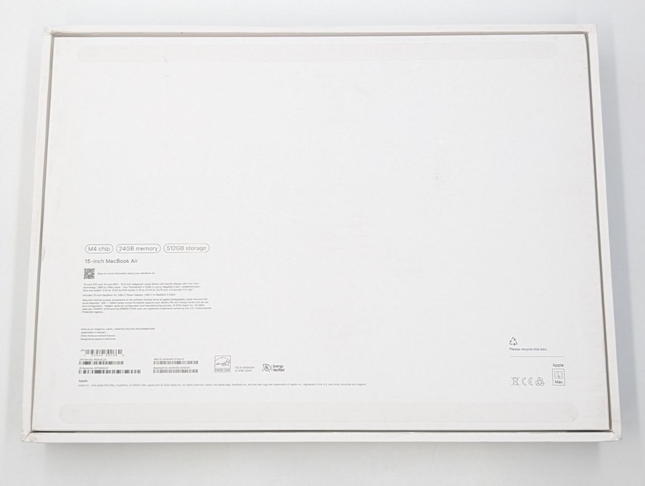 Apple MacBook Air 15,3" M4 24GB / 512GB Północ (Powystawowy)