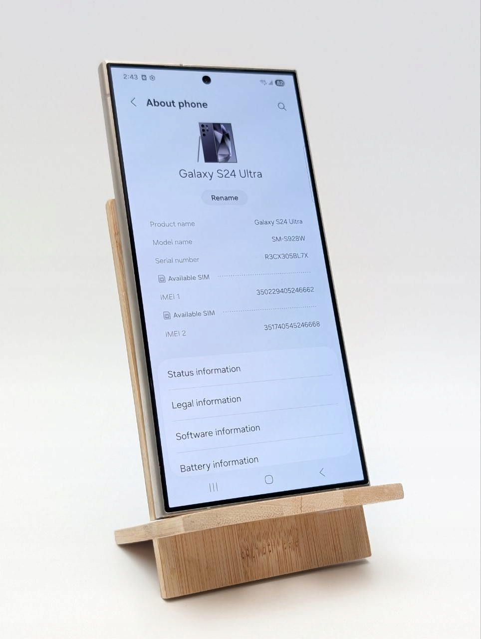 Samsung Galaxy S24 Ultra 256 GB fioletowy (Powystawowy)