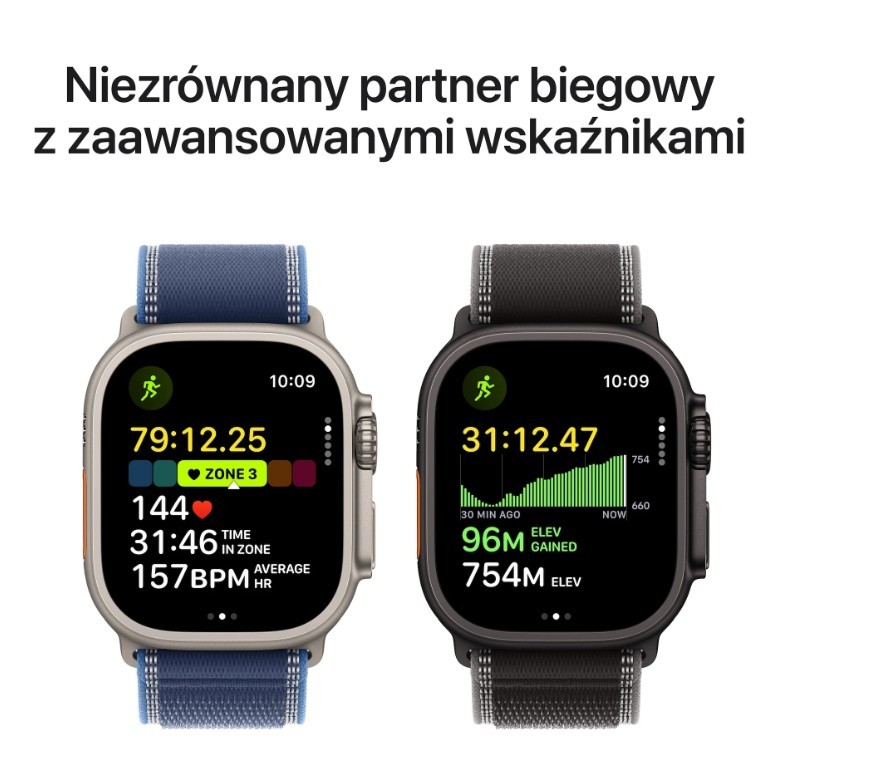 Apple Watch Ultra 3 Czarny z bransoletą mediolańską w kolorze czarnym - L