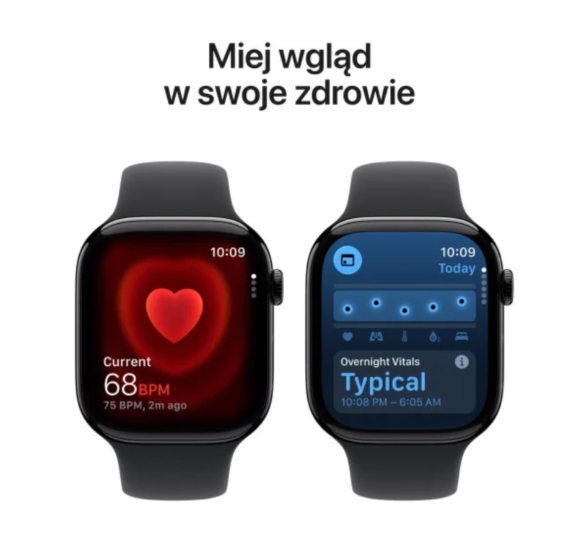 Apple Watch Series 11 GPS 42mm gwiezdna szarosc z paskiem S/M