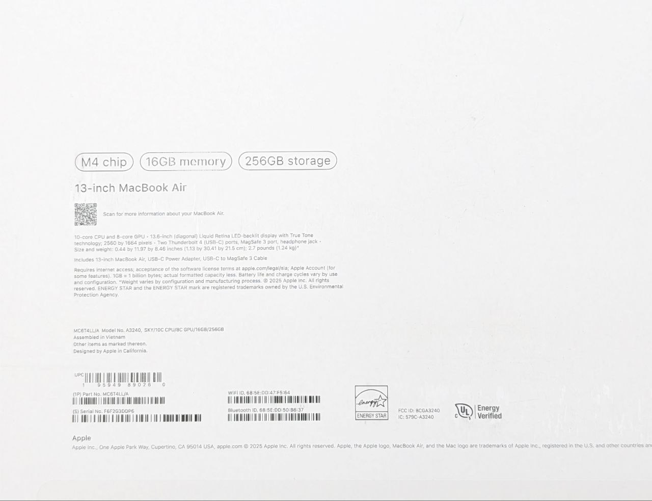 Apple MacBook Air 13,6" M4 16GB / 256GB Błękitny | Jak nowy (Po zwrocie)