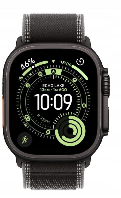 Apple Watch Ultra 3 Tytan czarny 49mm z paskiem Trail Black - M
